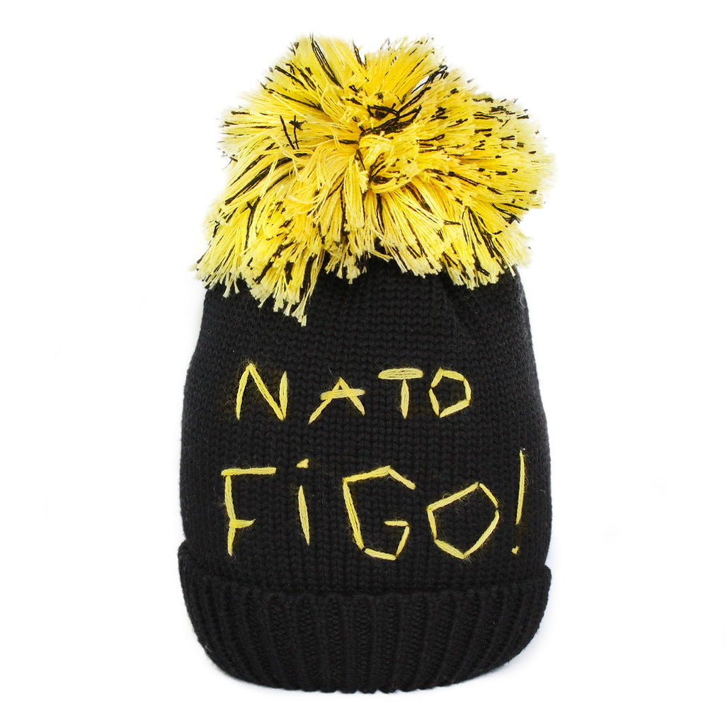 NATO FIGO-berretta bambinO-lana-beanie-made in italy-black-tundem