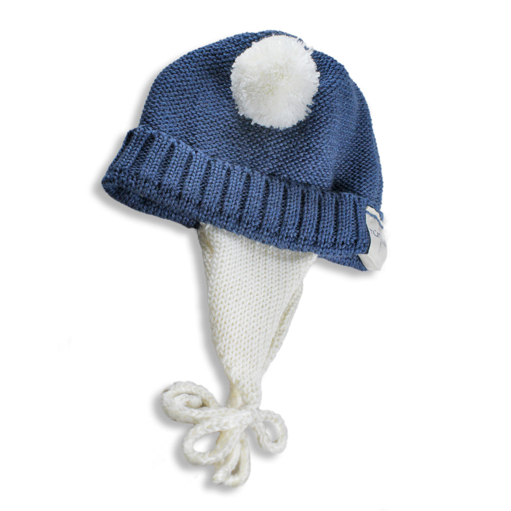 Snowflae-berretta neonato-bicolo-lana merino-tundem
